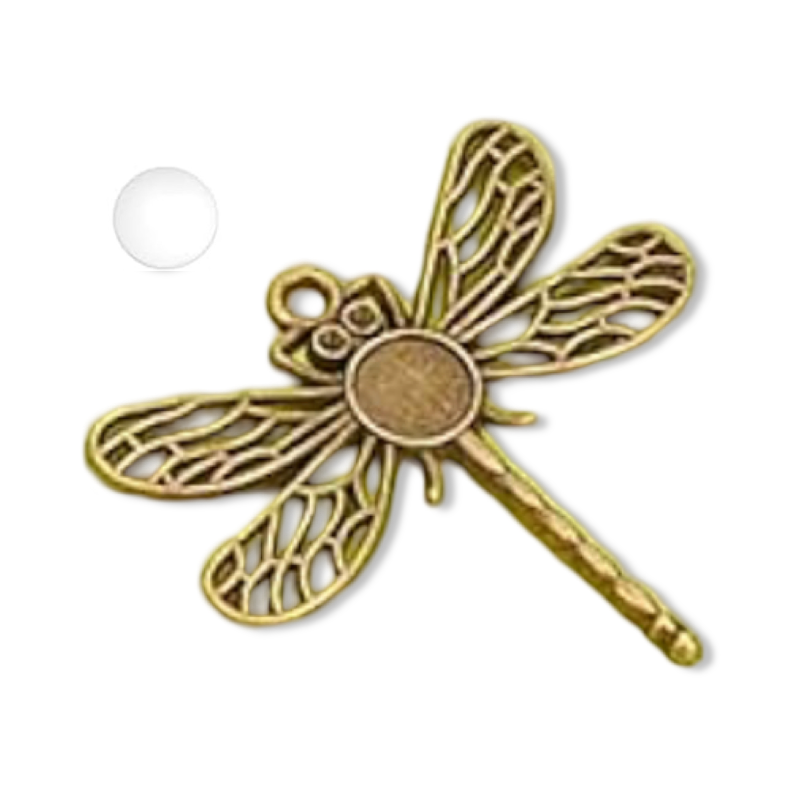 Set of 2: Mental Health Dragonfly Pendants (Incl. Glass Cabochons)