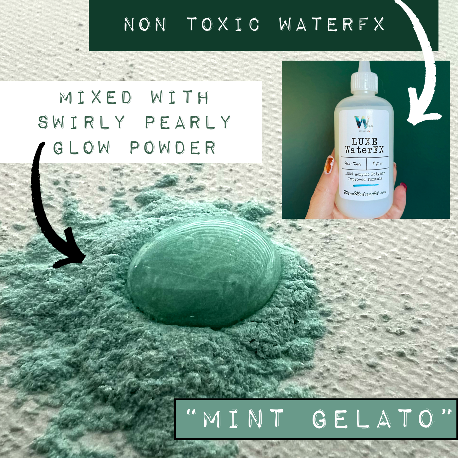 Swirly Pearly Glow (“Mint Gelato