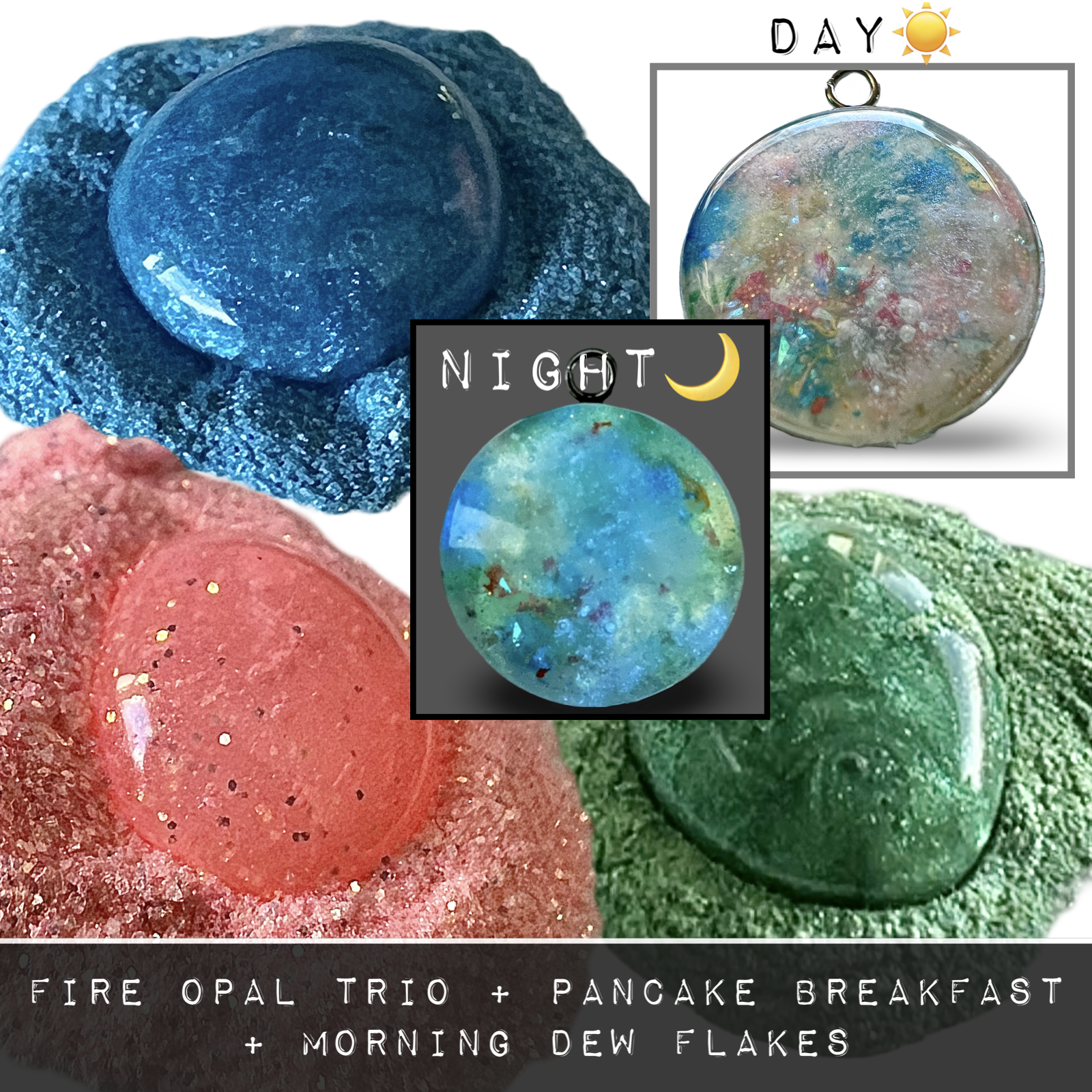 Fire Opal Trio: Set of 3 Custom Glow Powders