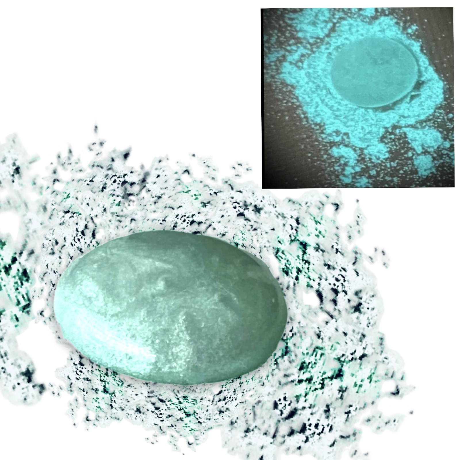 Swirly Pearly Glow (“Mint Gelato