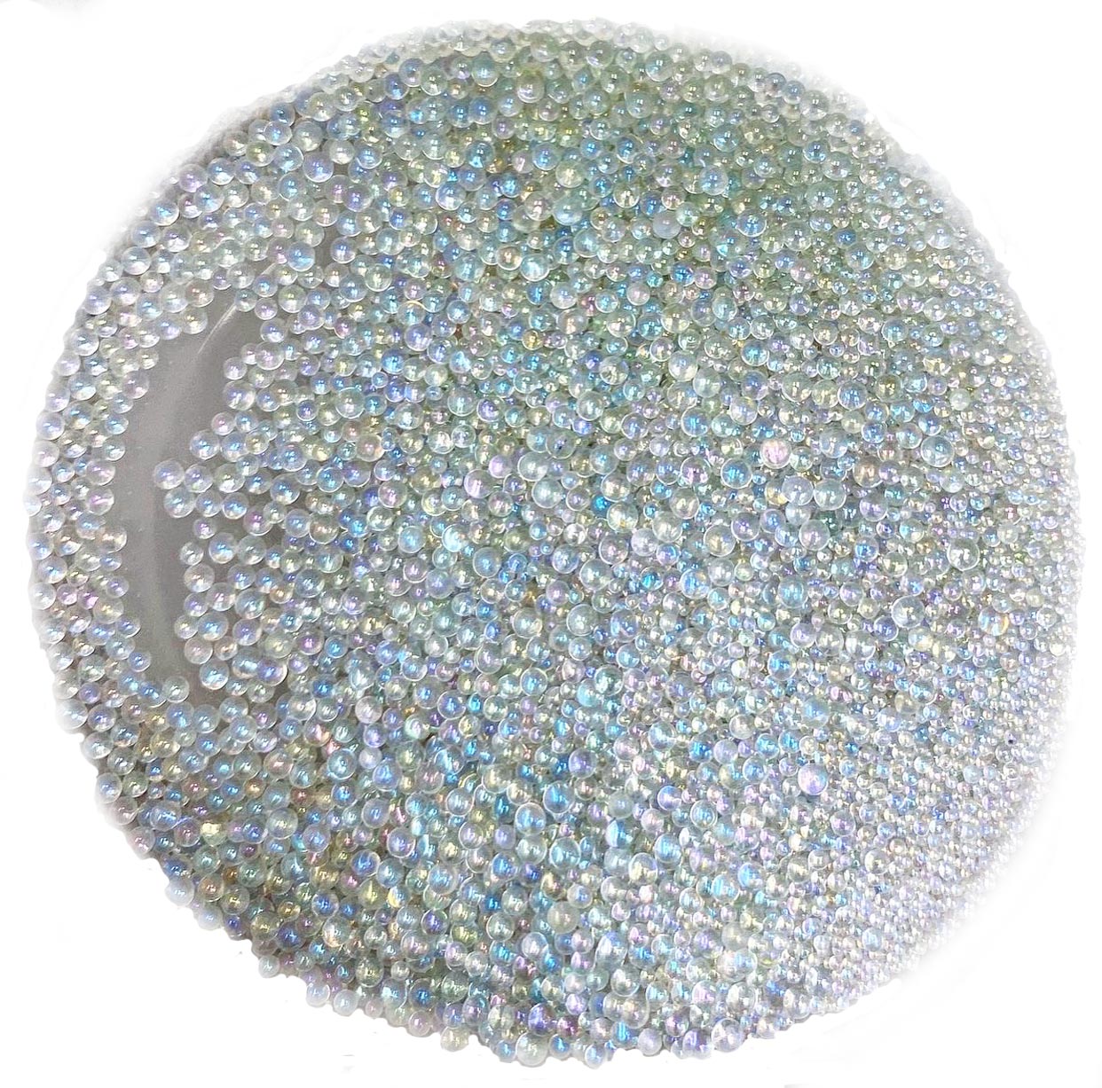 3D Bubbles “Clear Iridescent” (Glass)