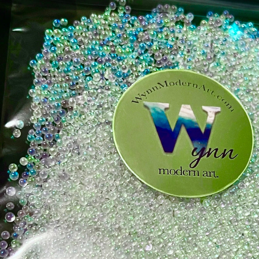3D Bubbles “Clear Iridescent” (Glass)