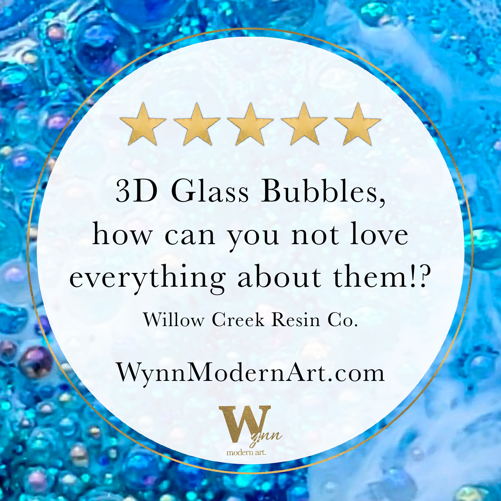 3D Bubbles “Clear Iridescent” (Glass)
