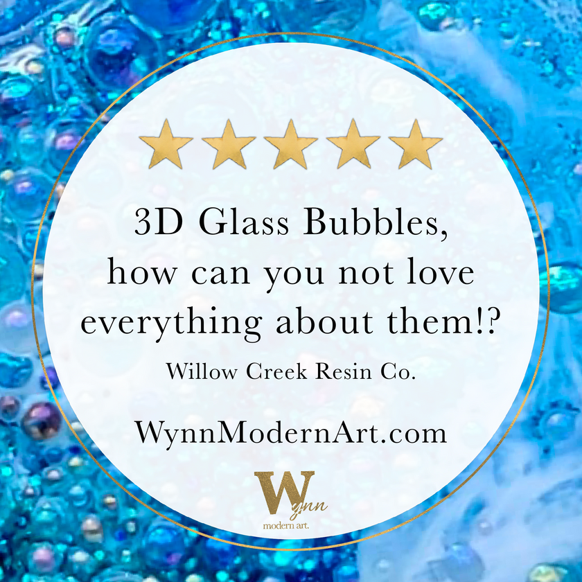 3D Bubbles “Clear Iridescent” (Glass)
