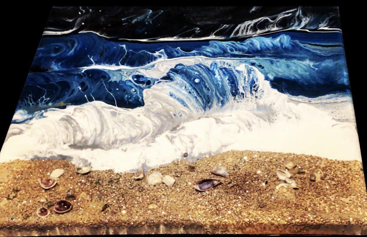 1-on-1 Zoom Acrylic Fluid Art Session w/ Victoria Wynn - WYNN modern art.