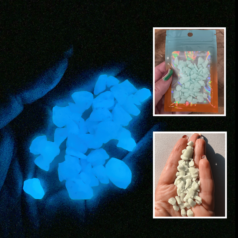 Positivity Pebbles 50 pcs (Blue Glow)