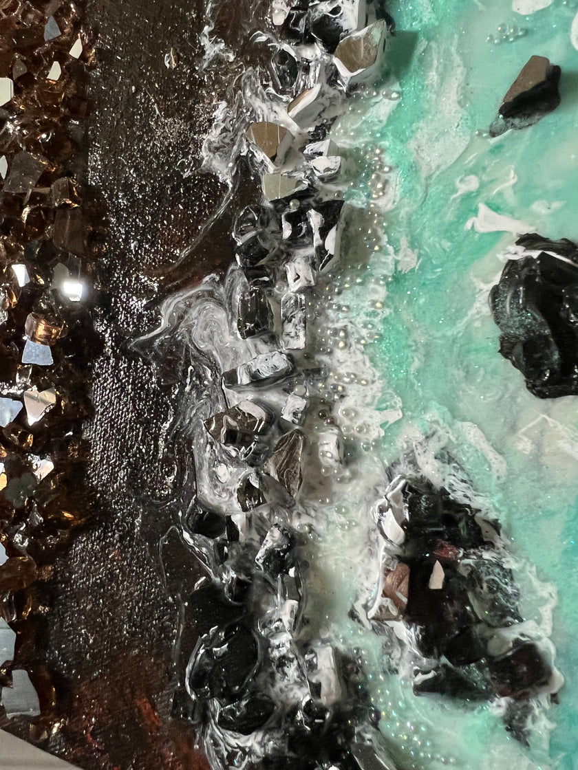 Onyx Black LUXE Crushed Mirror