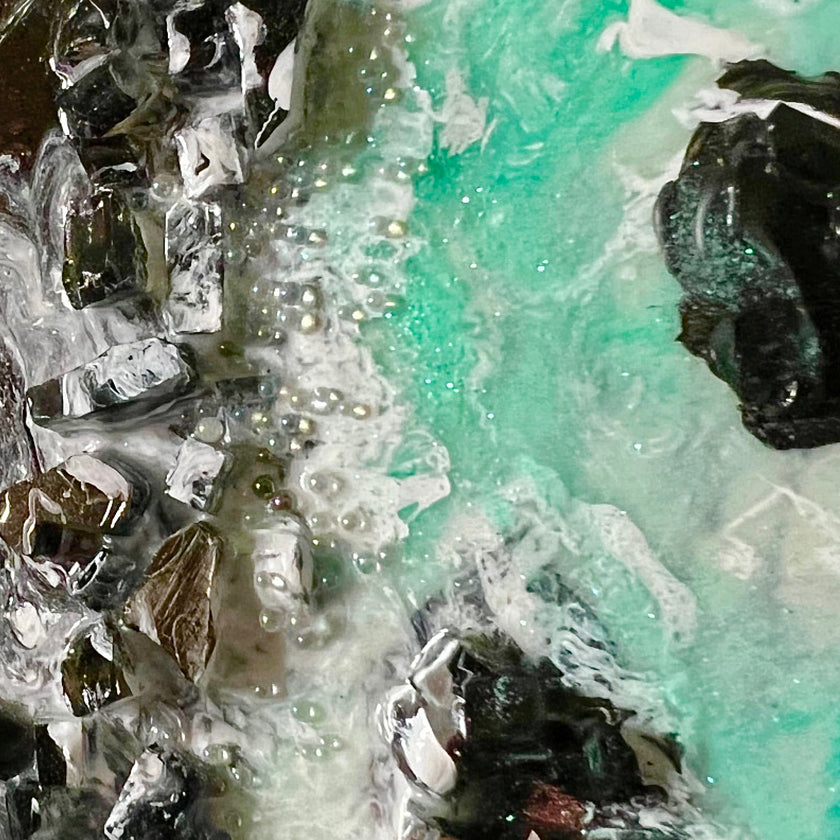 Onyx Black LUXE Crushed Mirror