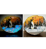 Hand Painted Glowing Penguin Ornament