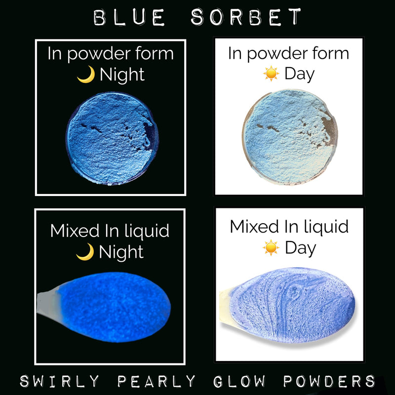 Swirly Pearly Glow ("Blue Sorbet")