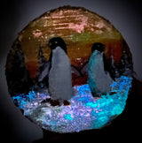 Hand Painted Glowing Penguin Ornament