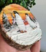 Hand Painted Glowing Penguin Ornament