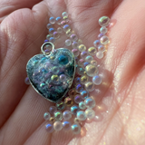 Set of 3: Petite Silver Hearts (Incl. Glass Cabochons)