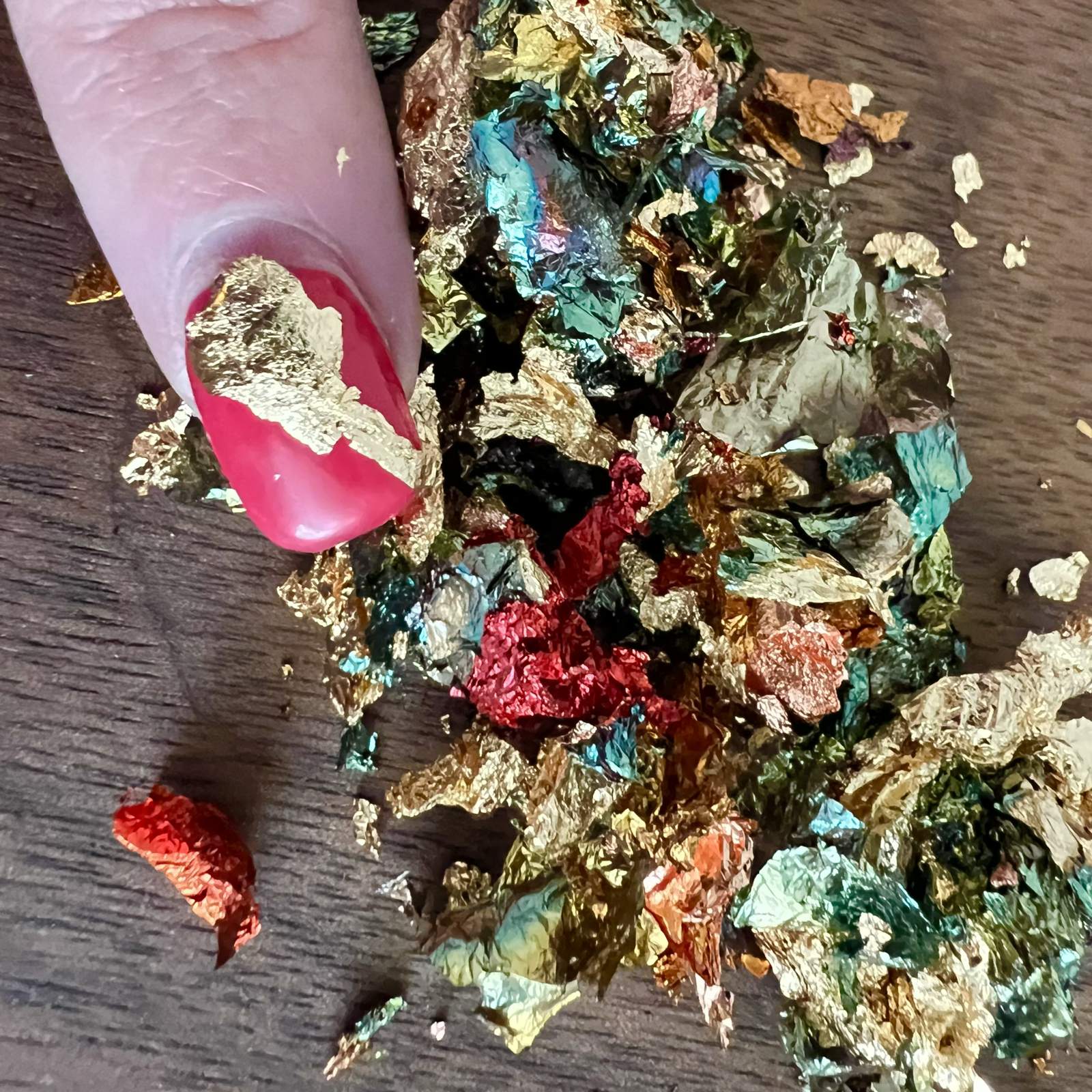SAMPLE SIZE: Copper Leaf Flakes (Multi- Color)
