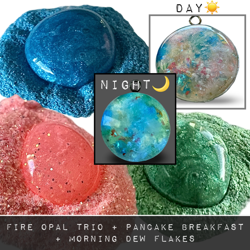 Fire Opal Trio: Set of 3 Custom Glow Powders