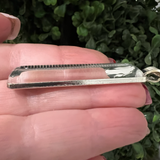 Set of 2: Silver Rectangle Pendants (Incl. Glass Cabochons)