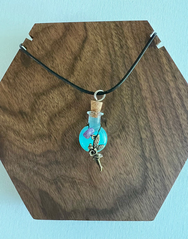 Please allow 10 days in addition to shipping time for creation for the Glowing Potion Necklaces (Mint/ Teal)