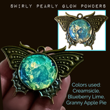 Swirly Pearly Glow ("Blueberry Lime")