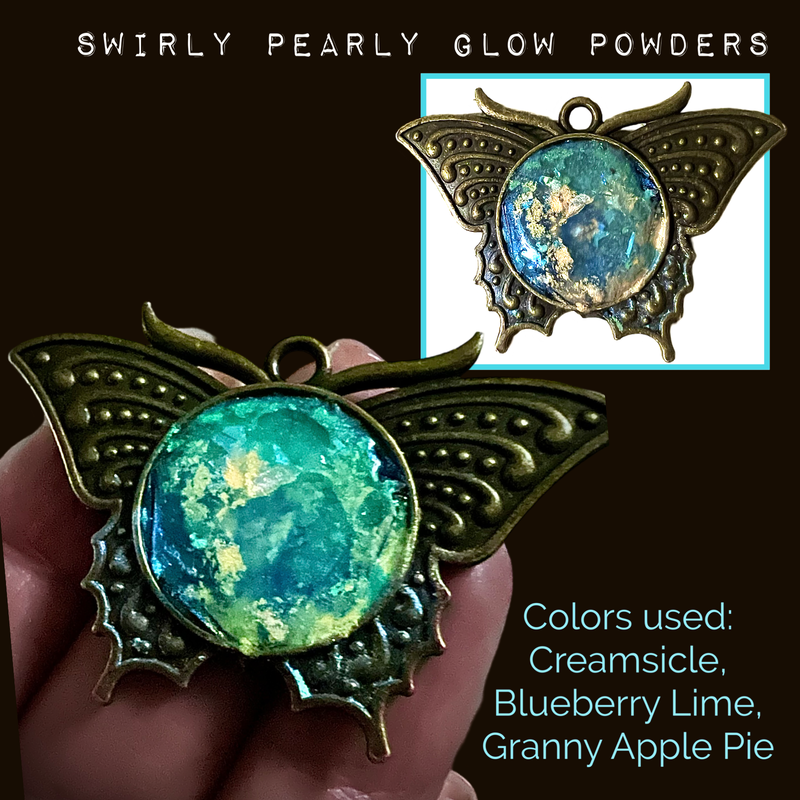 Swirly Pearly Glow ("Granny Apple Pie")