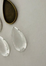 Set of 3: Rain Drop Pendants (Incl. Glass Cabochons)