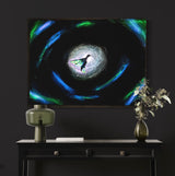 “Good Fortune Hummingbird” Glowing Canvas