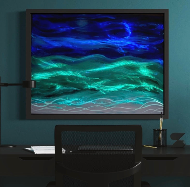 “My Paradise” Glowing Canvas (30” x 40”)