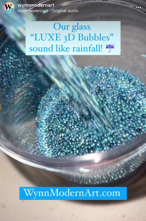 3D Bubbles “Blue Iridescent” (Glass)