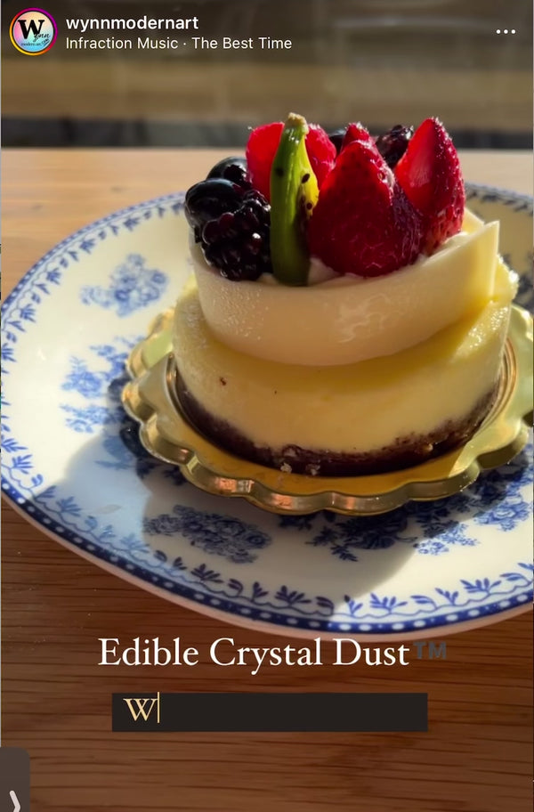 Crystal Dust™️ Garnish Glitter for food “Aged Silver”