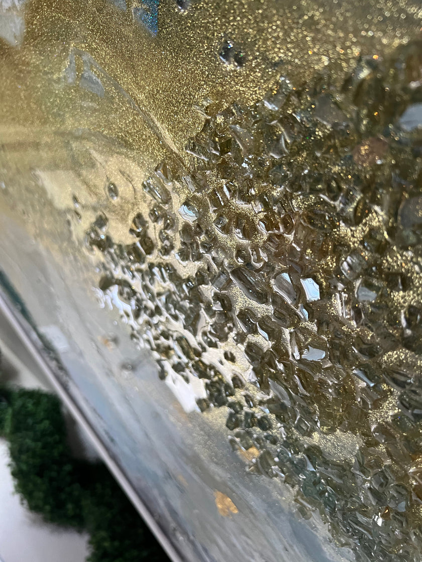 “Golden Sea”  Glowing Art (2ft. x 4ft.)