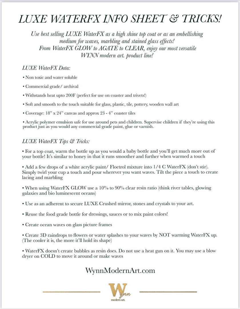 (Save $50) LUXE WaterFX Gloss (1/2 Gal. Jug)