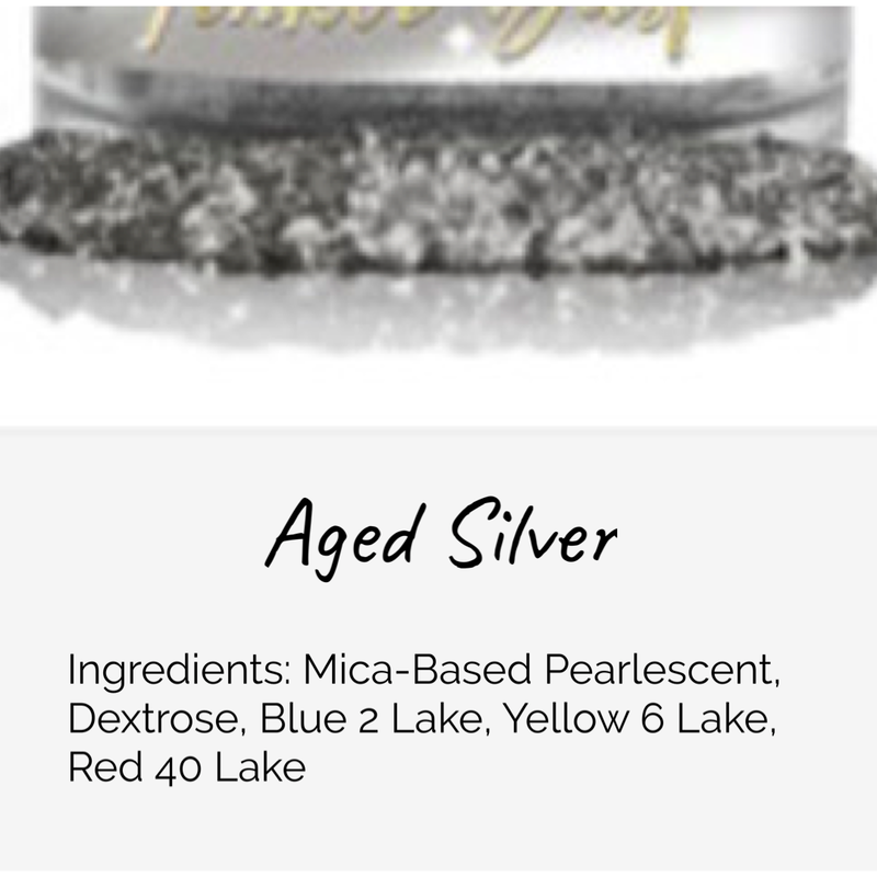 Crystal Dust™️ Garnish Glitter for food “Aged Silver”