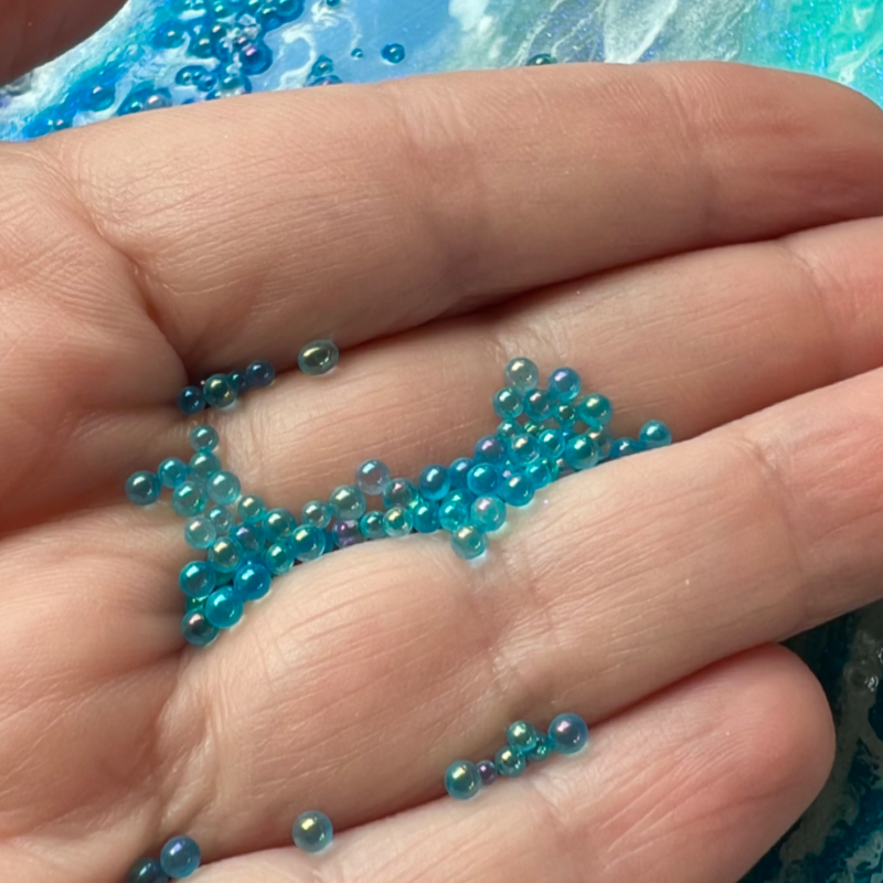 3D Bubbles “Blue Iridescent” (Glass)